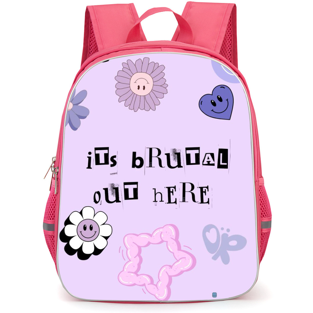 Olivia Rodrigo Backpack StudentPack - Olivia Rodrigo Its Brutal Out Here Purple Poster