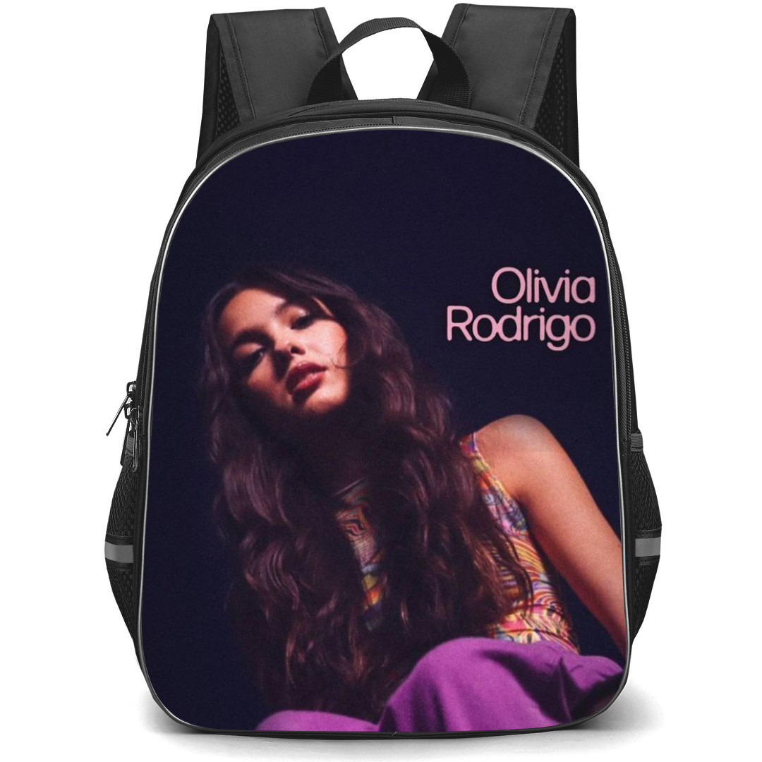 Olivia Rodrigo Backpack StudentPack - Olivia Rodrigo With Long Hair Sitting On Dark Background