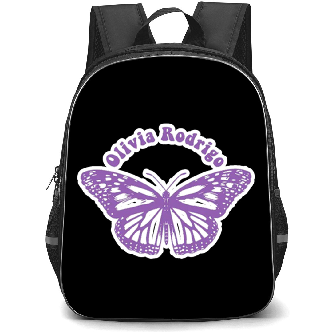 Olivia Rodrigo Backpack School Bag StudentPack - Olivia Rodrigo Purple Butterfly Logo Sticker