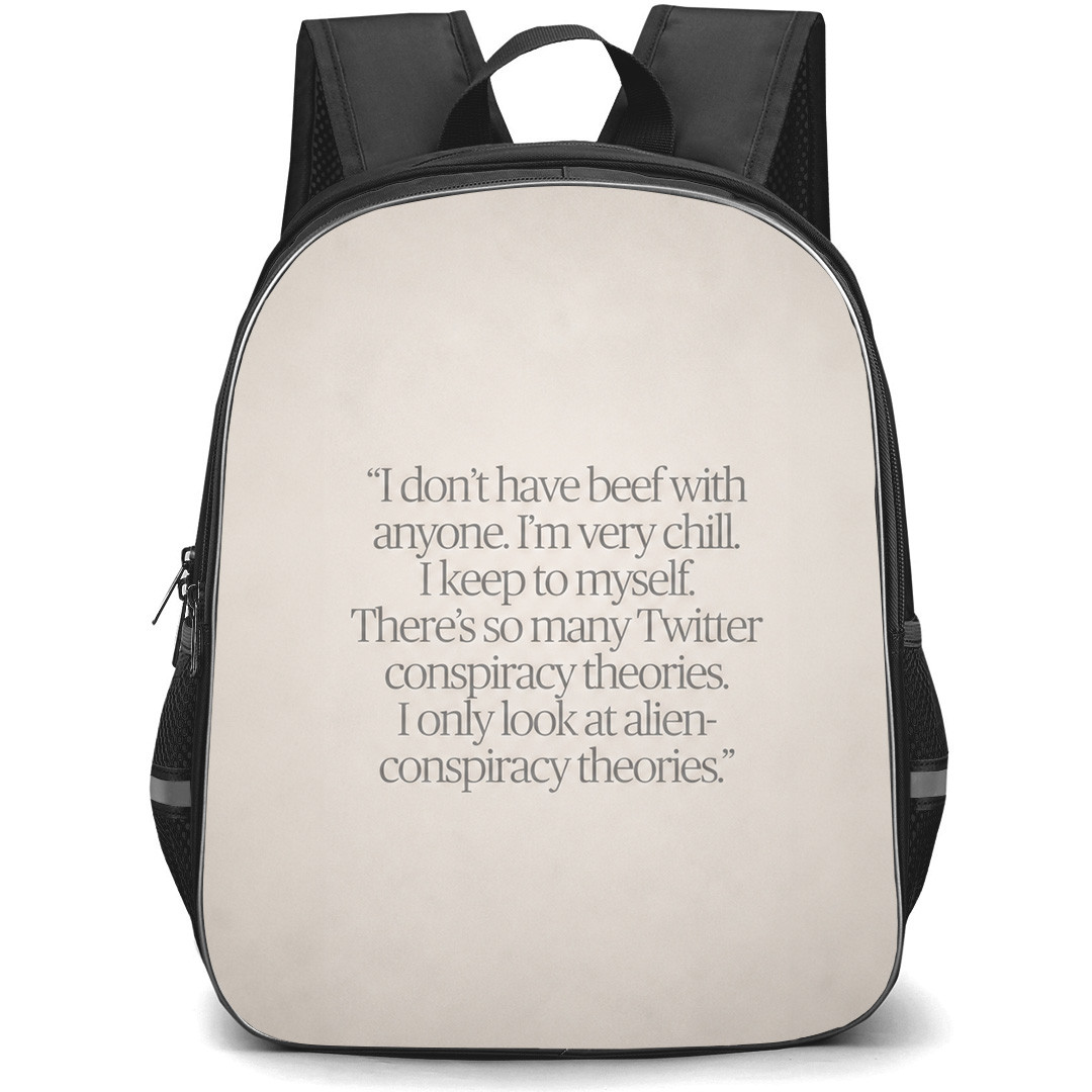 Olivia Rodrigo Backpack School Bag StudentPack - Olivia Rodrigo Rolling Stone Quotes I Don't Have Beef Poster