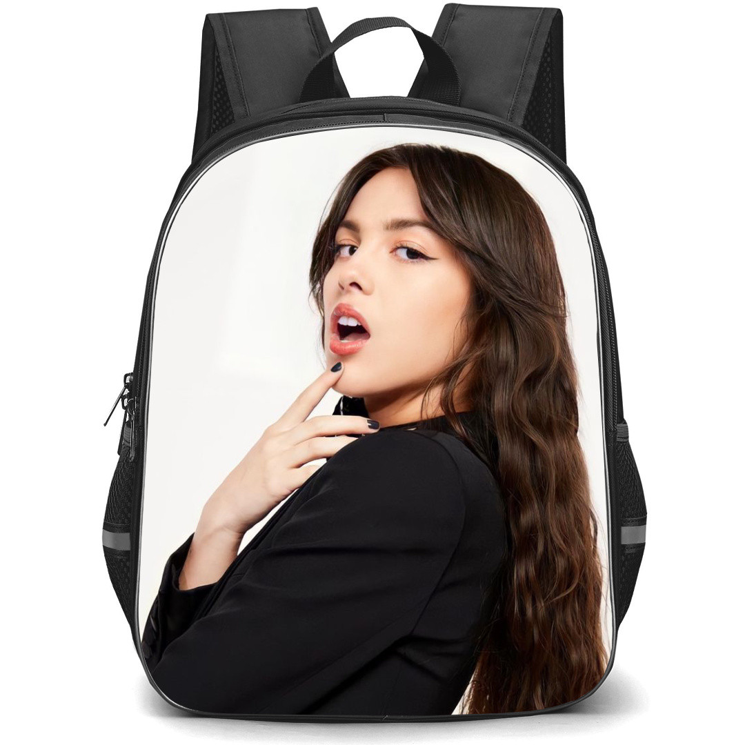 Olivia Rodrigo Backpack StudentPack - Olivia Rodrigo Side Portrait Photoshop Poster