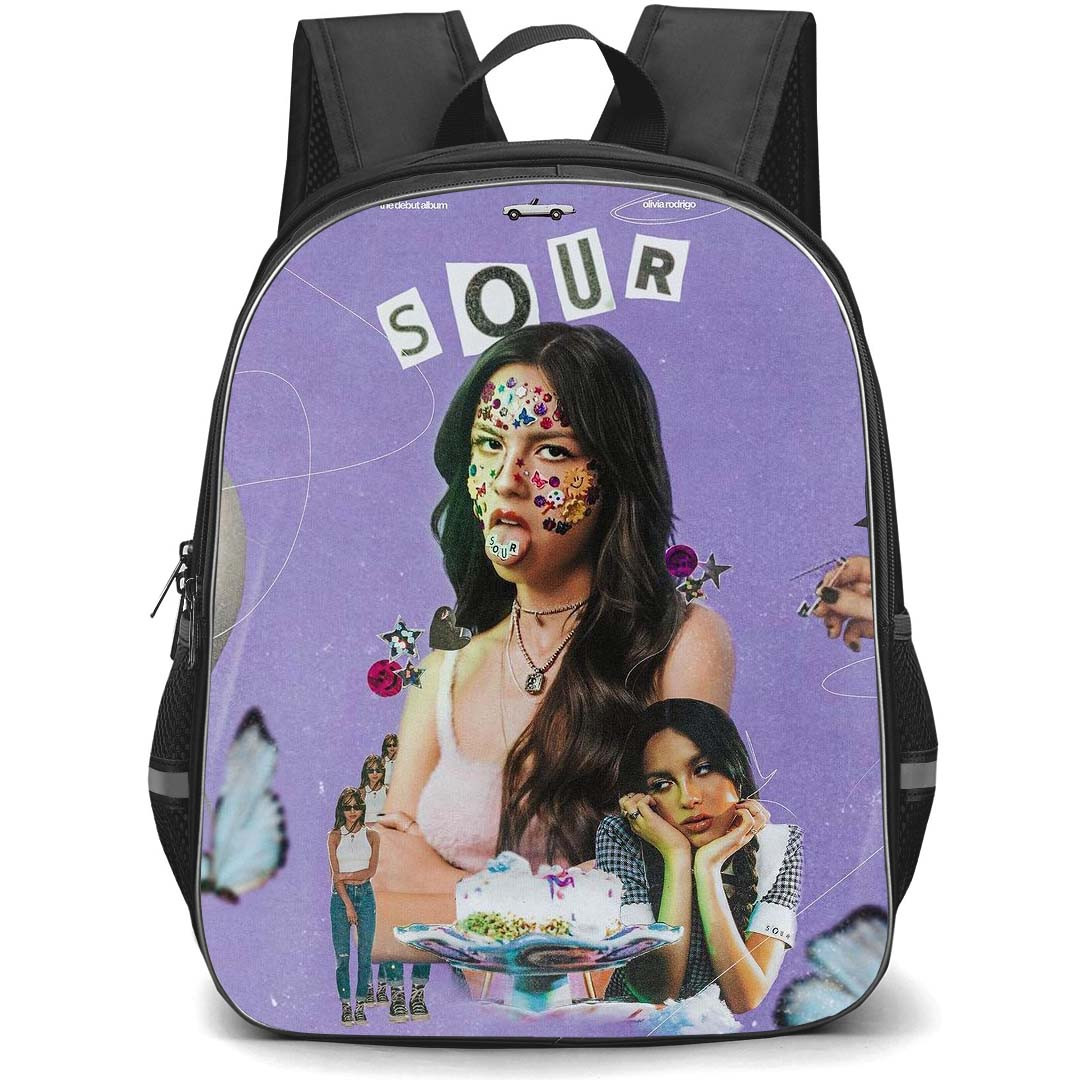 Olivia Rodrigo Backpack StudentPack - Olivia Rodrigo Sour Poster Purple Background