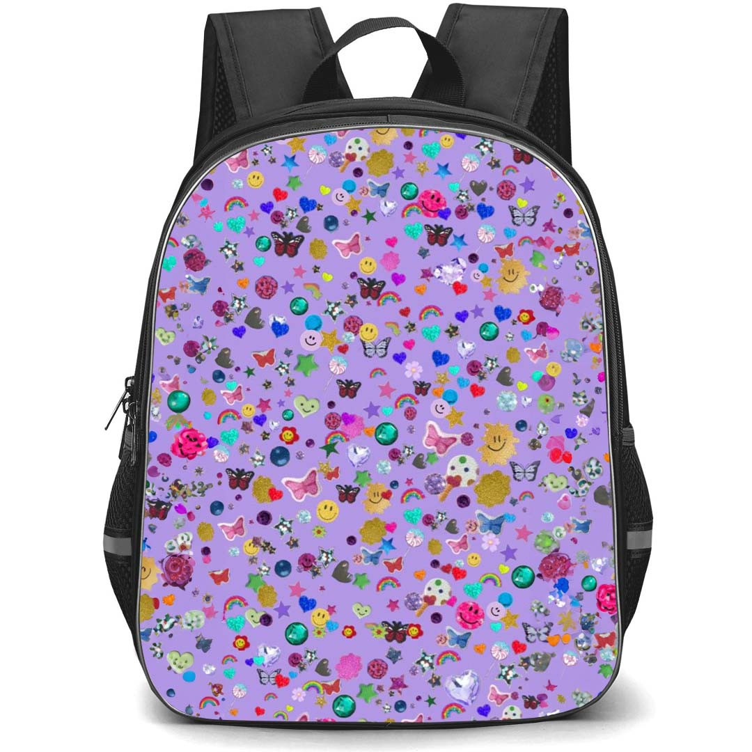 Olivia Rodrigo Backpack StudentPack - Olivia Rodrigo Sour Stickers On Purple Background