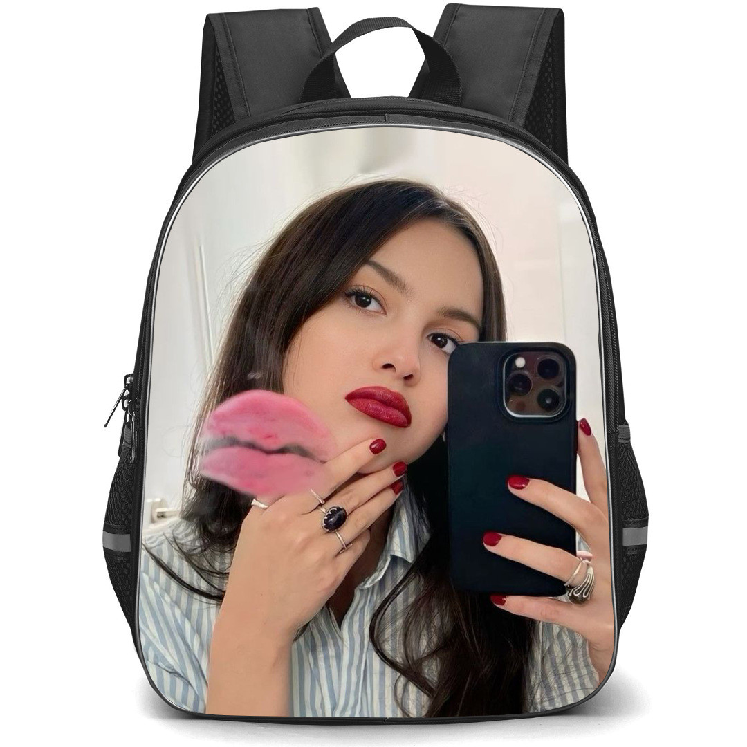 Olivia Rodrigo Backpack StudentPack - Olivia Rodrigo Taking Picture Infront Of Mirror Poster