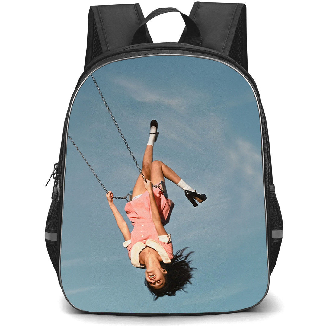 Olivia Rodrigo Backpack School Bag StudentPack - Olivia Rodrigo Upside Down Swing Aesthetic Poster