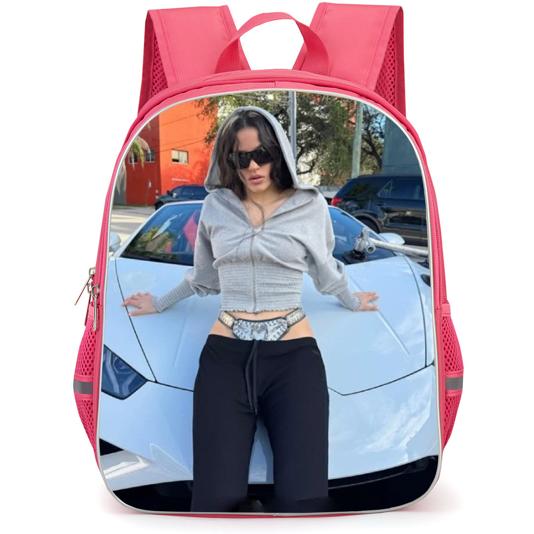 Rosalia Backpack School Bag StudentPack - Rosalia Leaning On Sports Car Pose