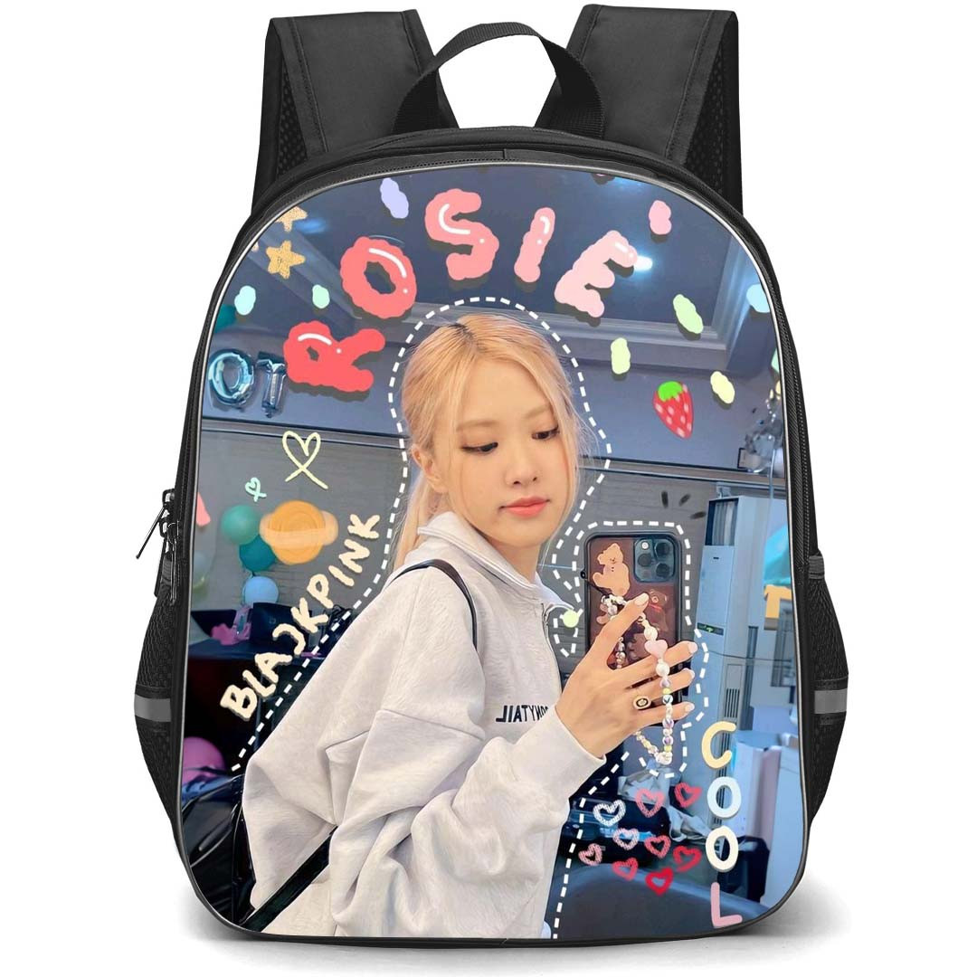 Rose BlackPink Backpack StudentPack - Rose Taking Selfie