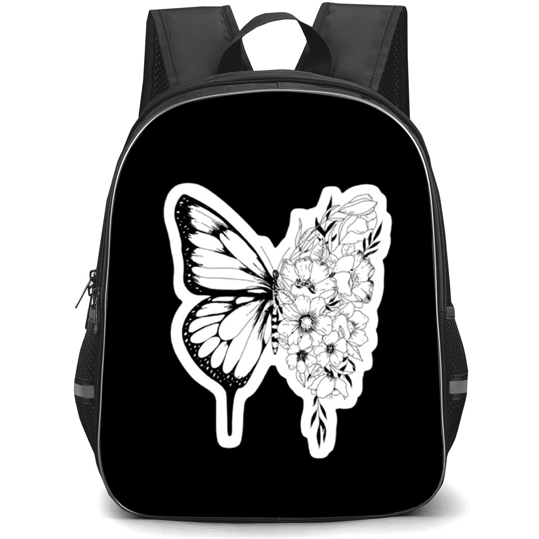 Shawn Mendes Backpack School Bag StudentPack - Shawn Mendes Butterfly Black And White Tattoo Sticker Art