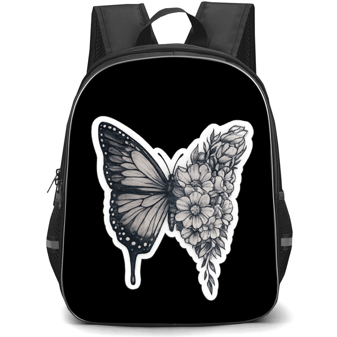 Shawn Mendes Backpack School Bag StudentPack - Shawn Mendes Butterfly Sketch Tattoo Sticker Art