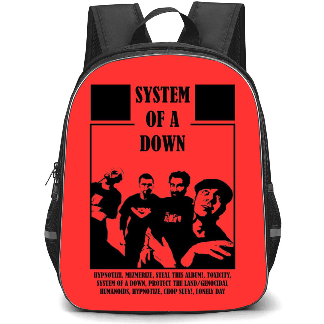 System Of A Down Backpack School Bag StudentPack - Band Monochrome Album Cover Art