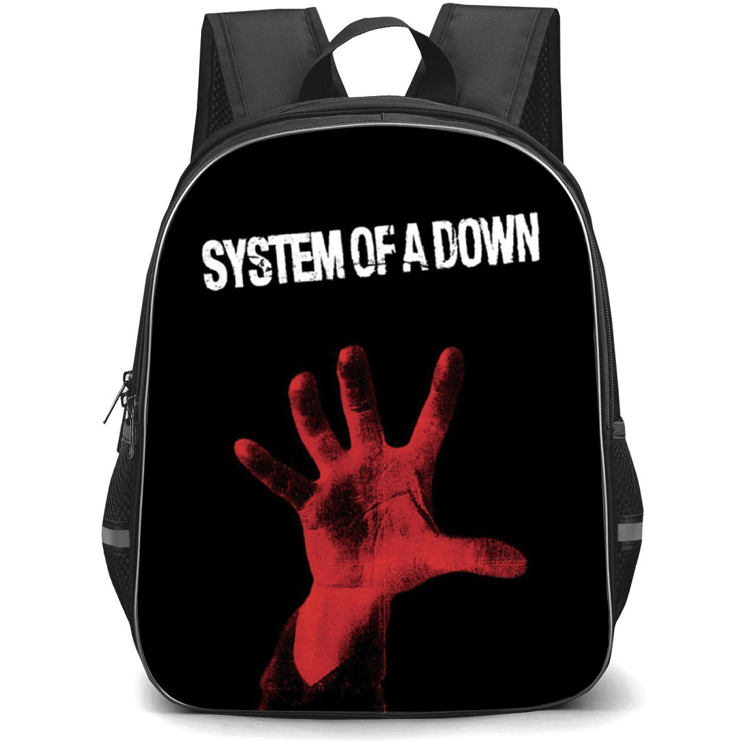 System Of A Down Backpack School Bag StudentPack - Hand Red Band Poster