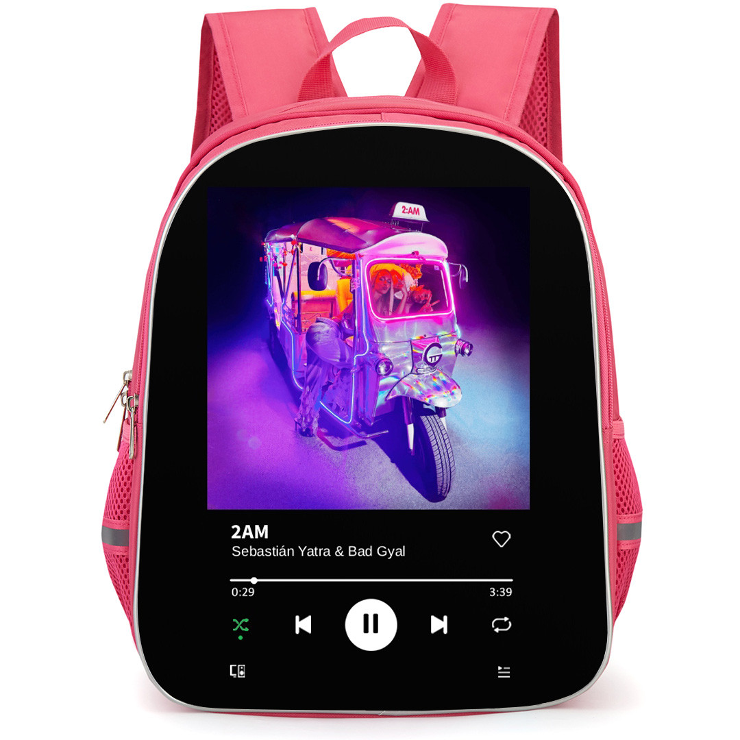 Sebasti?n Yatra Backpack School Bag StudentPack - Sebasti?n Yatra And Bad Gyal 2AM Cover Art