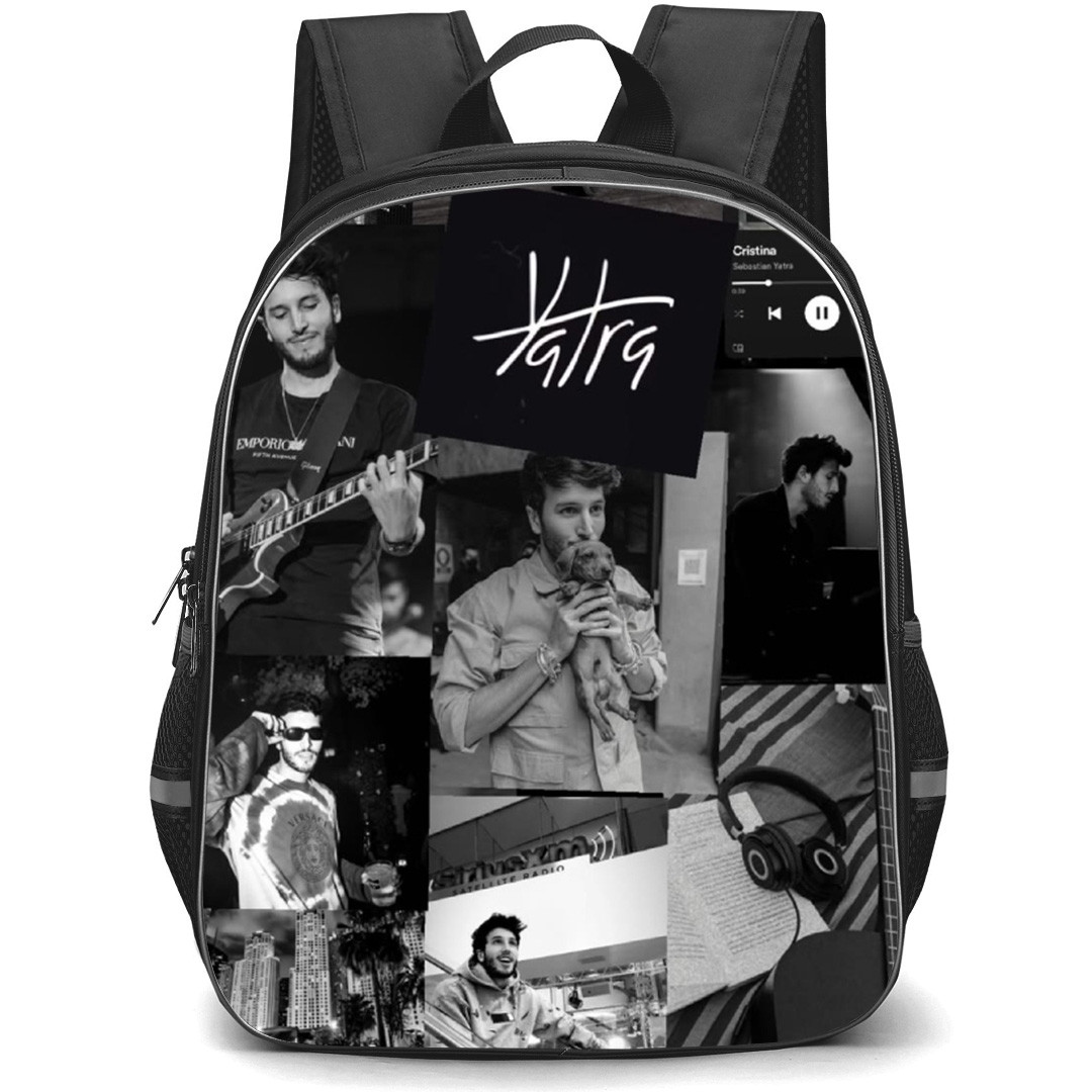 Sebasti?n Yatra Backpack School Bag StudentPack - Sebasti?n Yatra Greyscale Collage