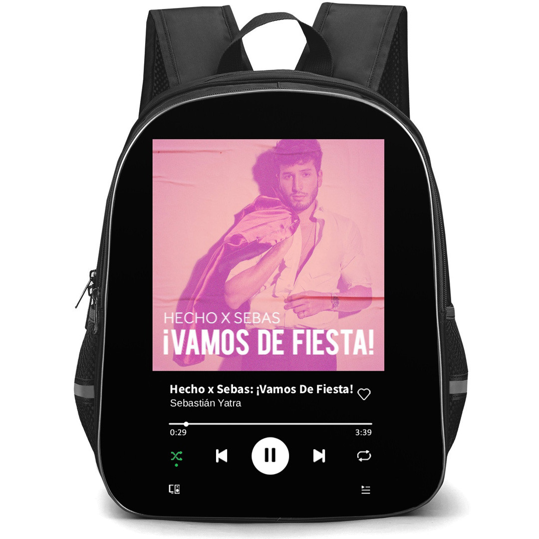 Sebasti?n Yatra Backpack School Bag StudentPack - Sebasti?n Yatra Hecho x Sebas: ?Vamos De Fiesta! Album Cover
