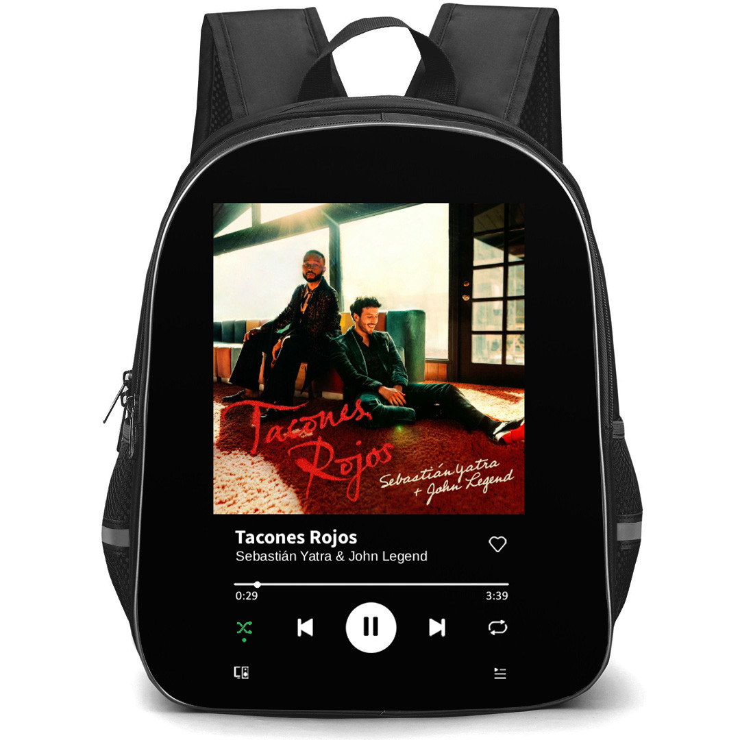 Sebasti?n Yatra Backpack School Bag StudentPack - Sebasti?n Yatra And John Legend Tacones Rojos Cover Art