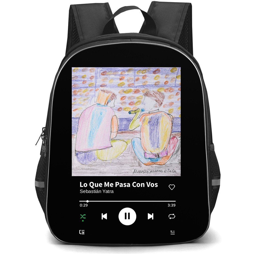 Sebasti?n Yatra Backpack School Bag StudentPack - Sebasti?n Yatra Lo Que Me Pasa Con Vos Cover Art