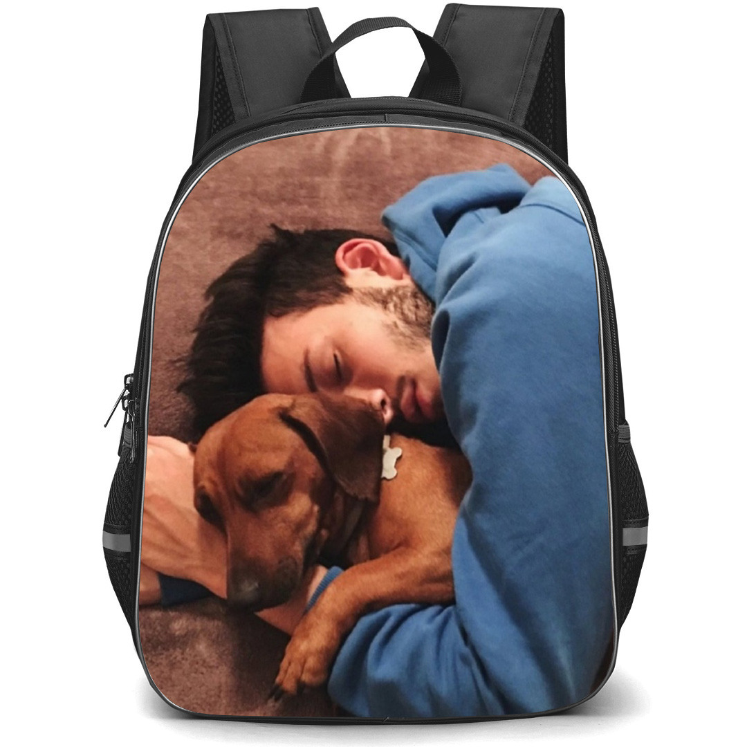 Sebasti?n Yatra Backpack School Bag StudentPack - Sebasti?n Yatra Lying Down Cuddling Dog