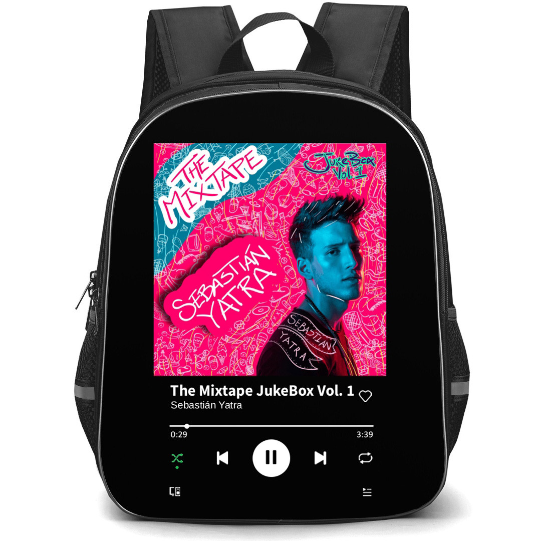 Sebasti?n Yatra Backpack School Bag StudentPack - Sebasti?n Yatra The Mixtape JukeBox Vol. 1 Album Cover