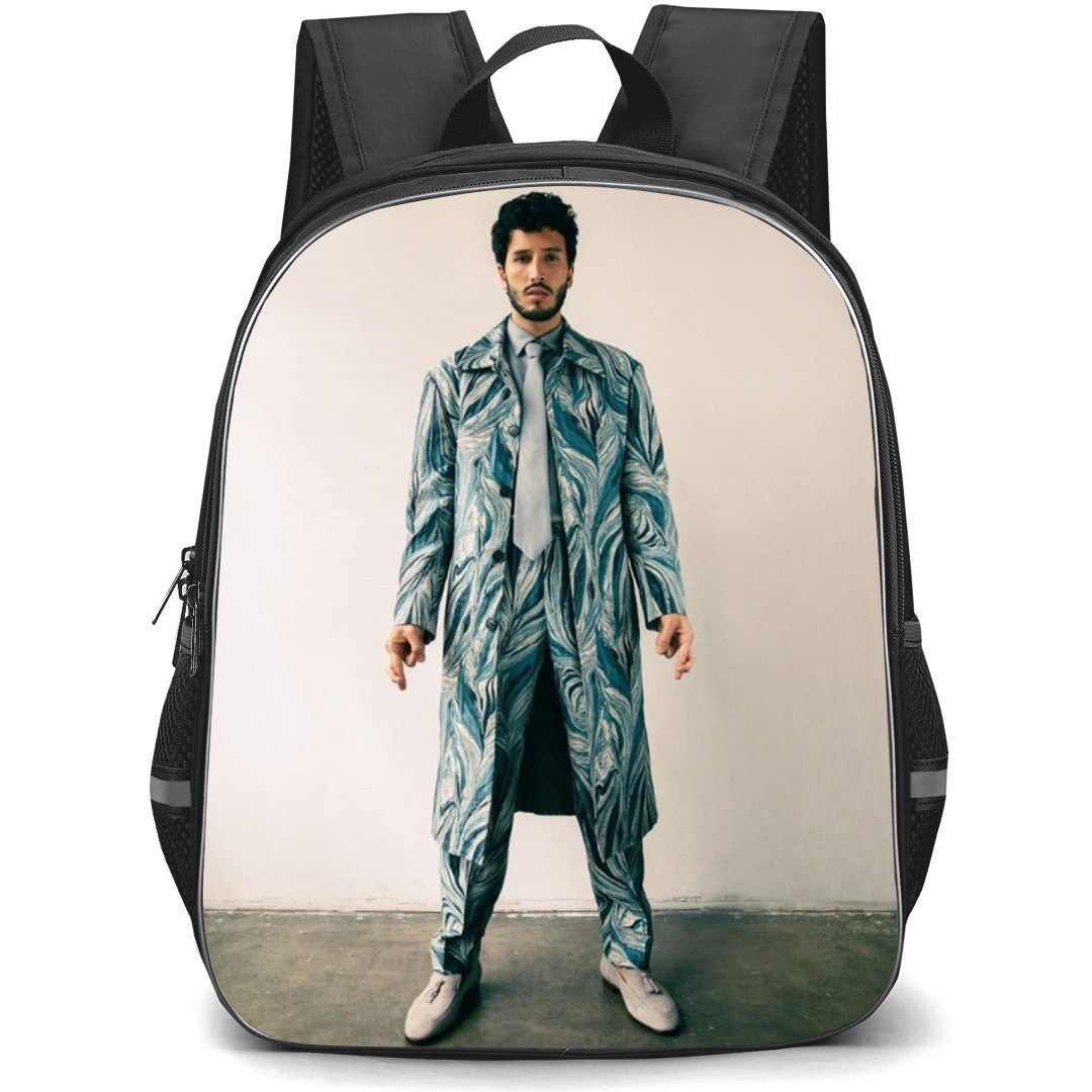 Sebasti?n Yatra Backpack School Bag StudentPack - Sebasti?n Yatra Wearing Suit Leaves Pattern
