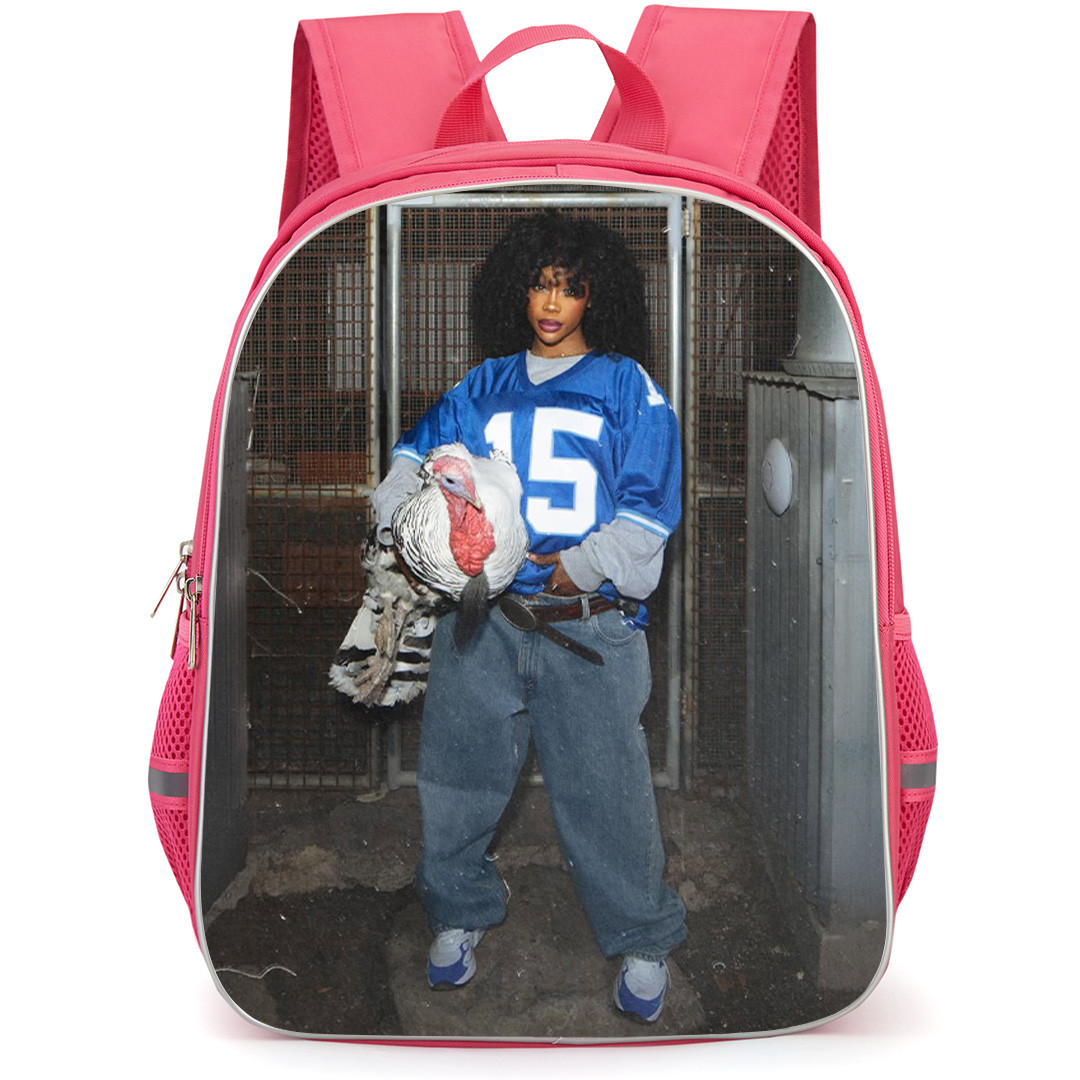 SZA Backpack School Bag StudentPack - SZA Blue Sports Jersey Poster