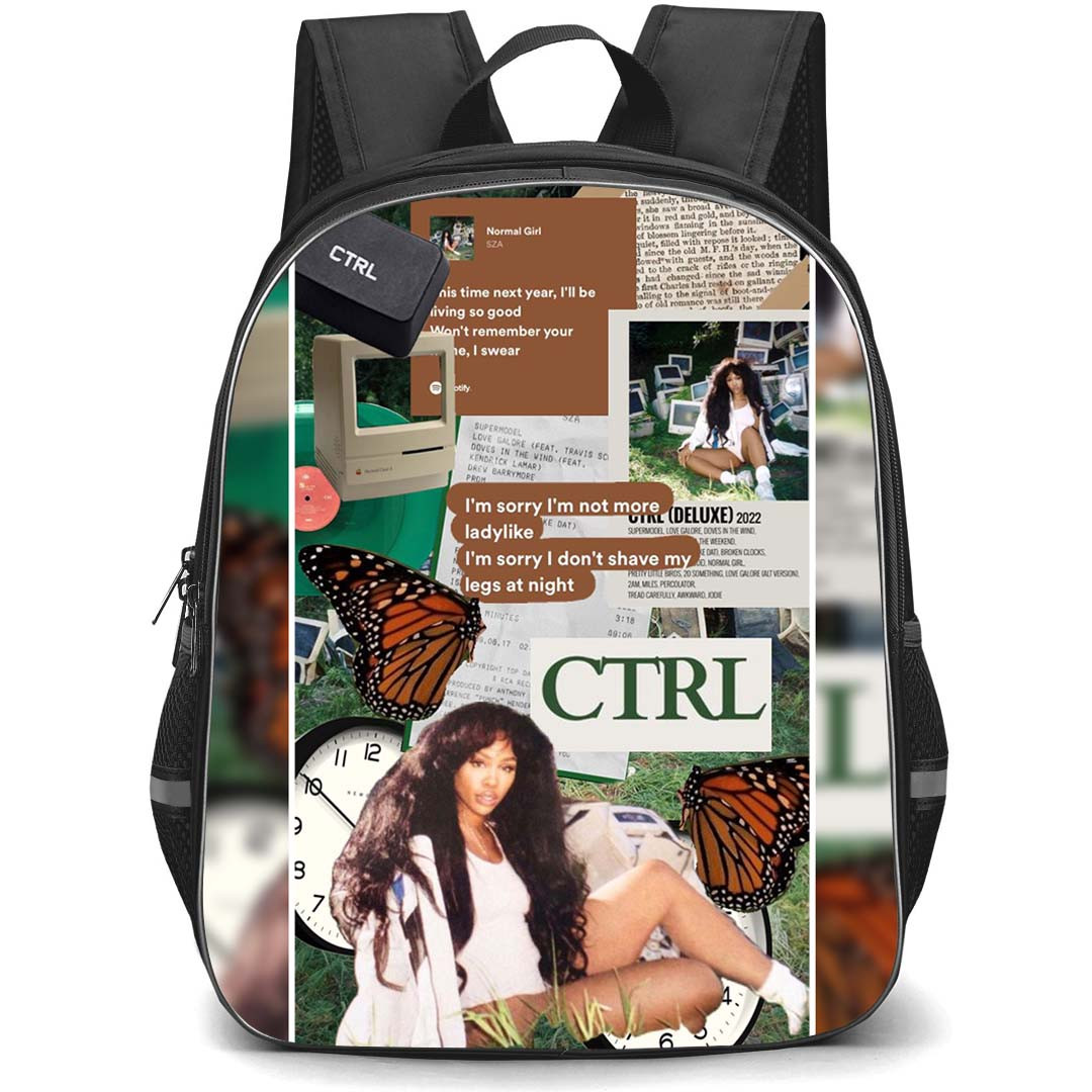 SZA Backpack StudentPack - SZA CTRL Lyrics Collage Poster