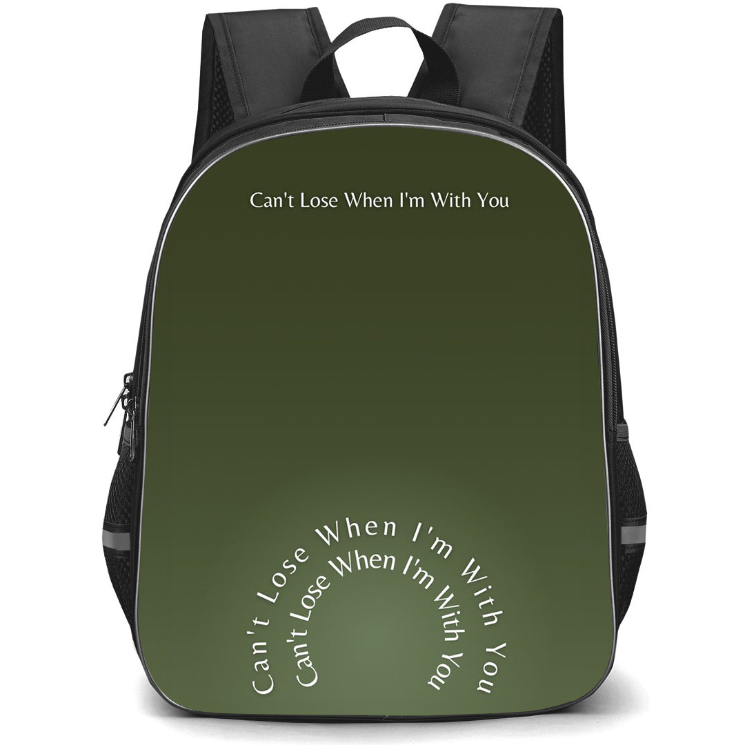SZA Backpack StudentPack - SZA Cant Lose When I Am With You Lyrics On Green Background