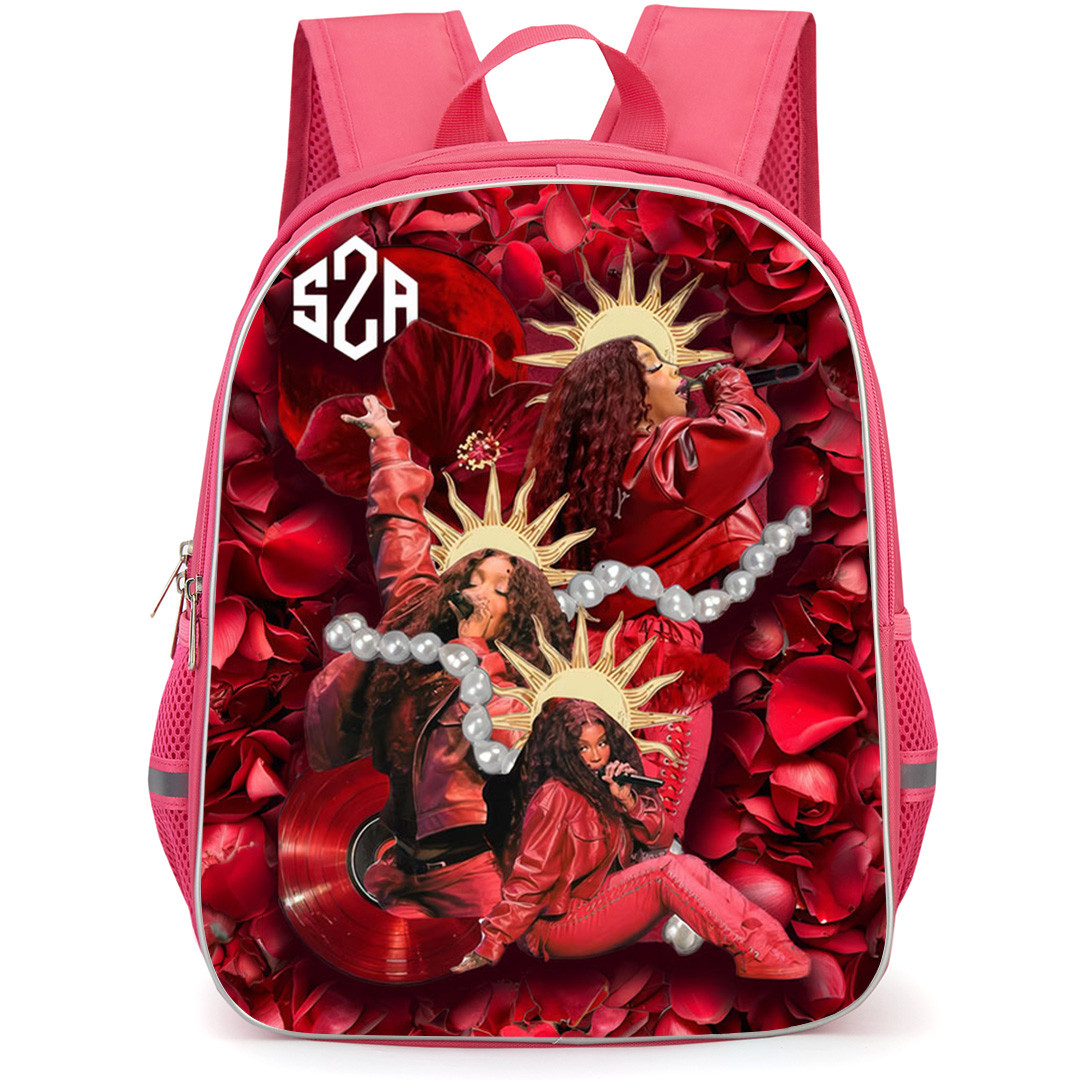 SZA Backpack School Bag StudentPack - SZA Roses Fan Art Collage Poster