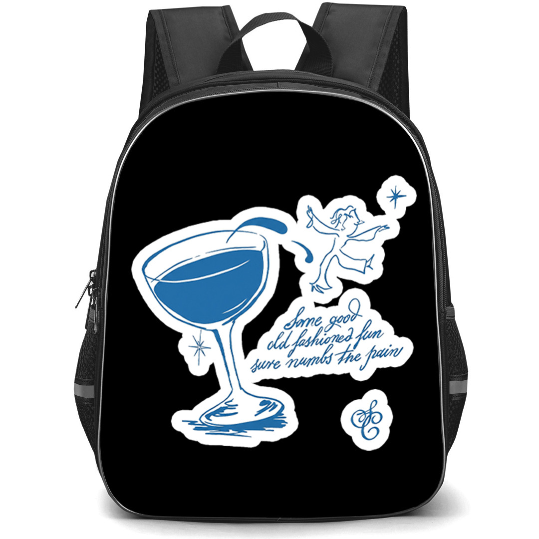 Sabrina Carpenter Backpack School Bag StudentPack - Sabrina Carpenter Cocktail Quote Blue Sketch Art Sticker