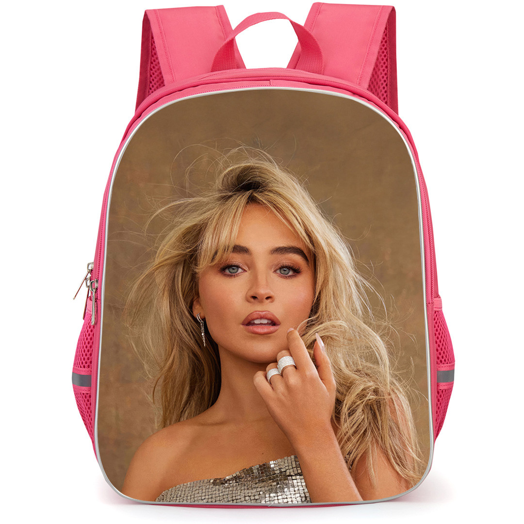 Sabrina Carpenter Backpack School Bag StudentPack - Front Portrait Brown Background