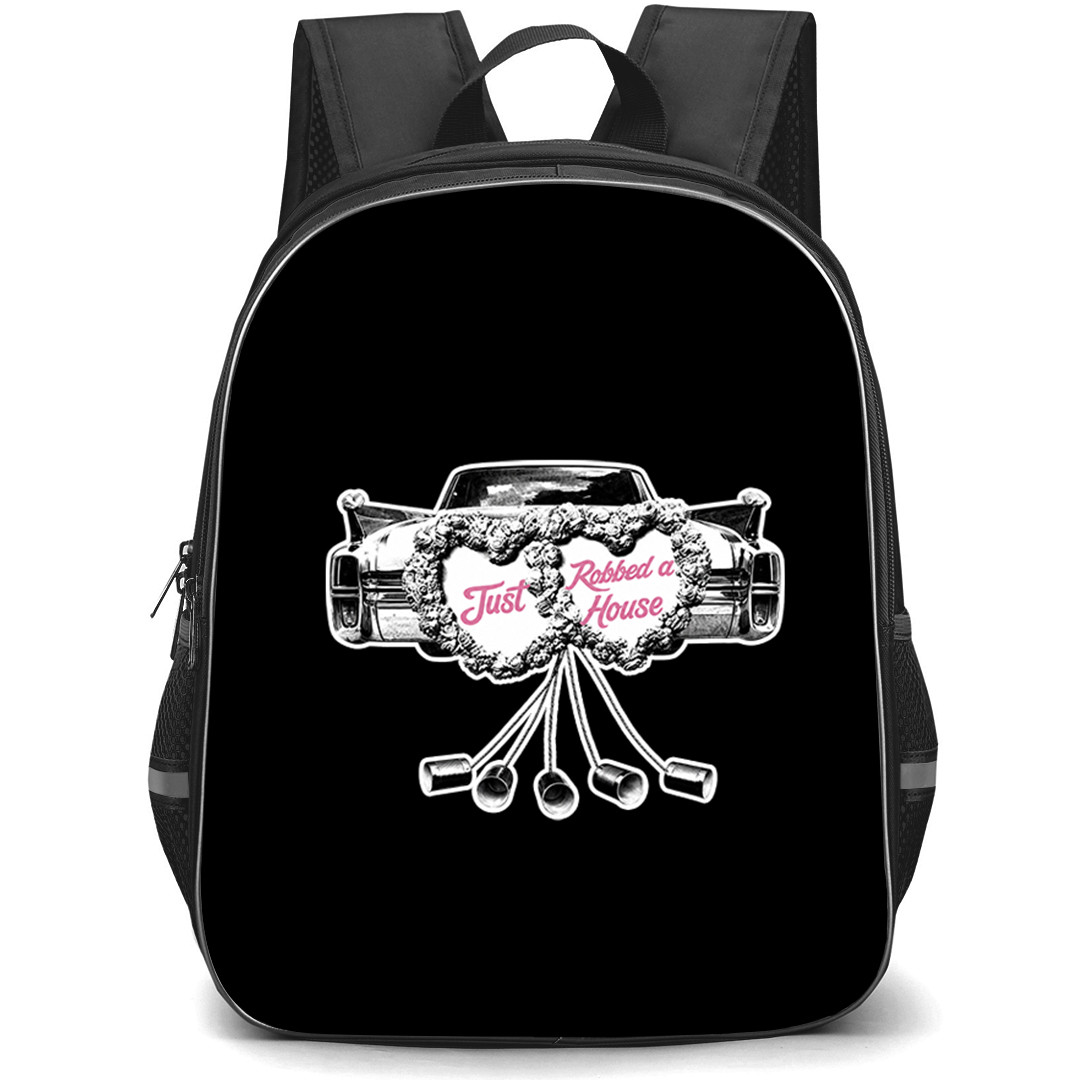 Sabrina Carpenter Backpack School Bag StudentPack - Sabrina Carpenter Just Robbed A House Vintage Car Art Sticker