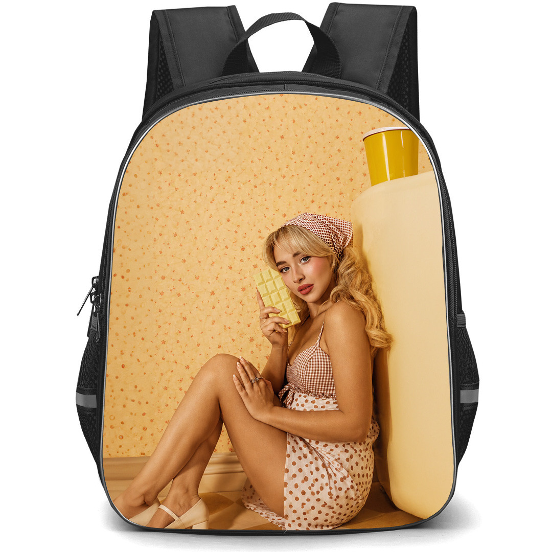 Sabrina Carpenter Backpack School Bag StudentPack - Sabrina Carpenter Lemon Perfume Retro Portrait Poster