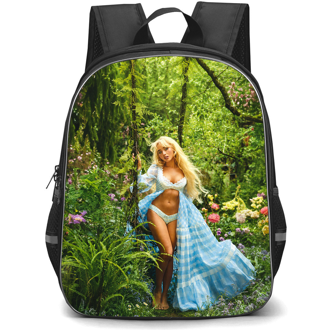 Sabrina Carpenter Backpack School Bag StudentPack - Sabrina Carpenter Rolling Stone Magazine Swinging In Forest Poster