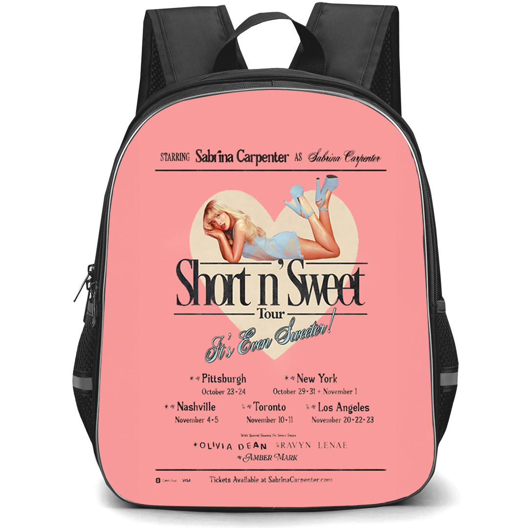 Sabrina Carpenter Backpack School Bag StudentPack - Sabrina Carpenter Short N Sweet Tour Poster