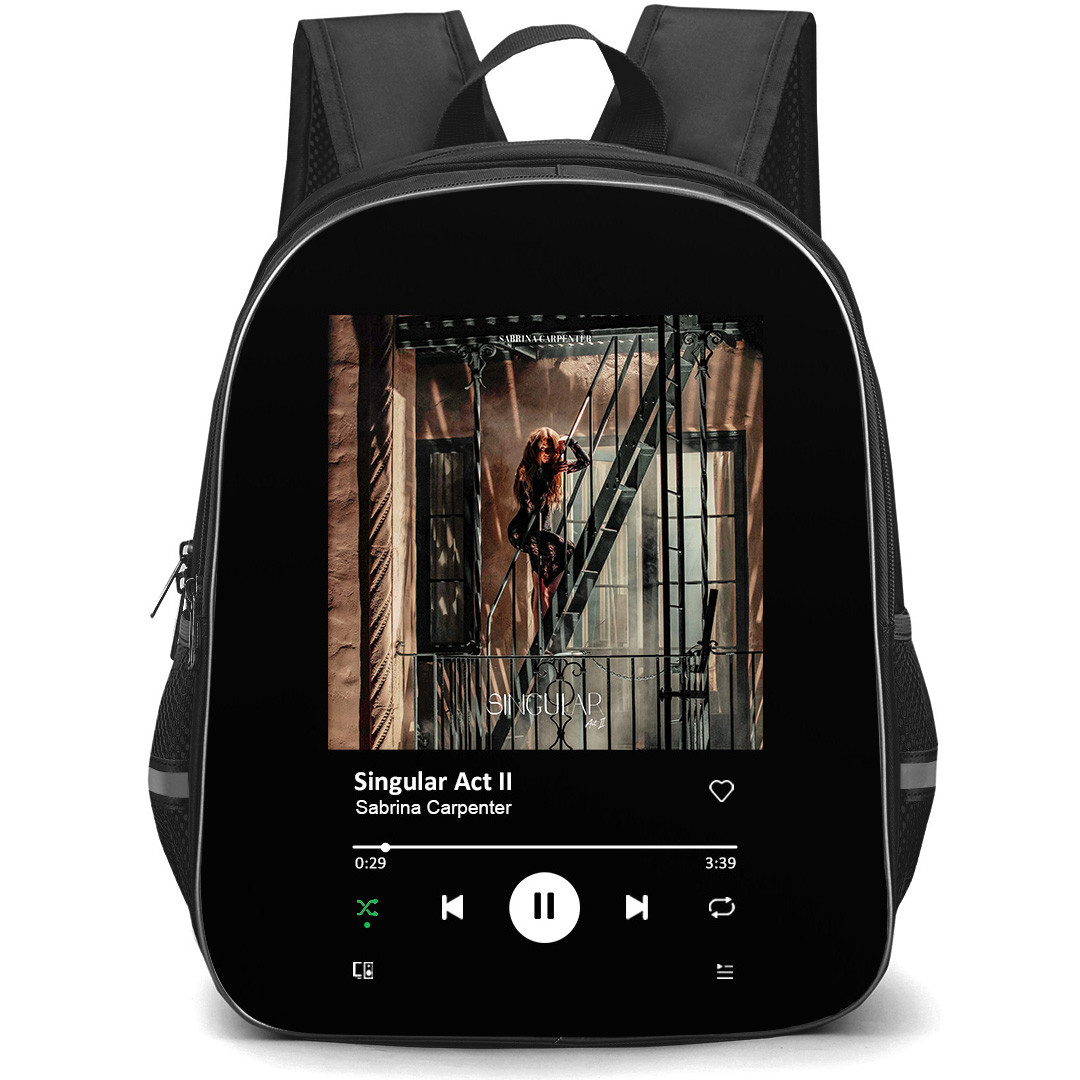 Sabrina Carpenter Backpack School Bag StudentPack - Sabrina Carpenter Singular Act II Album Cover Spotify Library Poster
