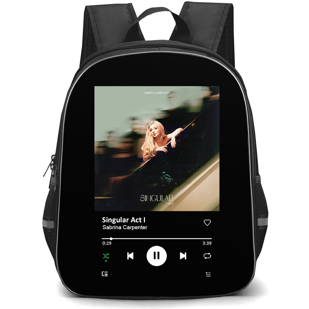 Sabrina Carpenter Backpack School Bag StudentPack - Sabrina Carpenter Singular Act I Album Cover Spotify Library Poster