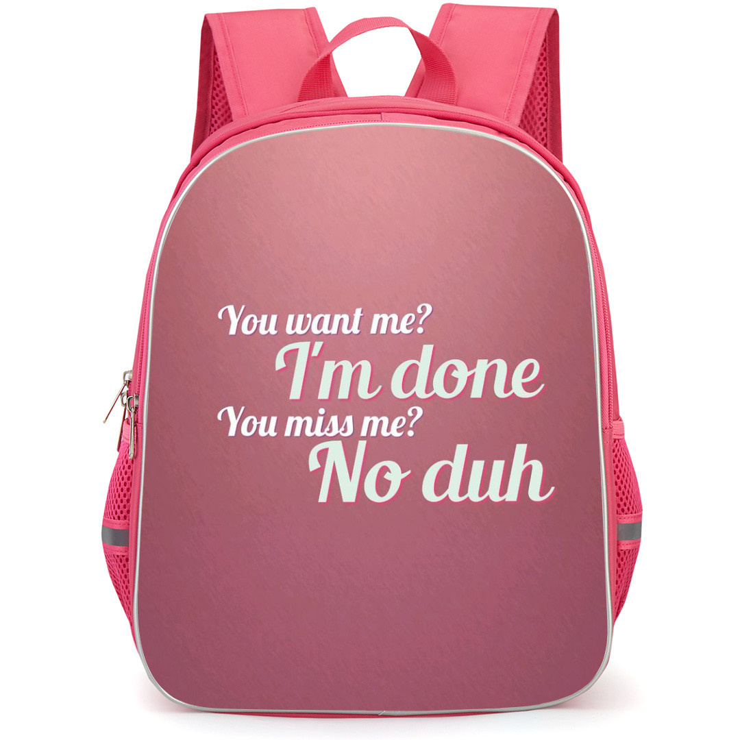 Sabrina Carpenter Backpack StudentPack - Sabrina Carpenter Song Lyrics You want Me On Pink Background
