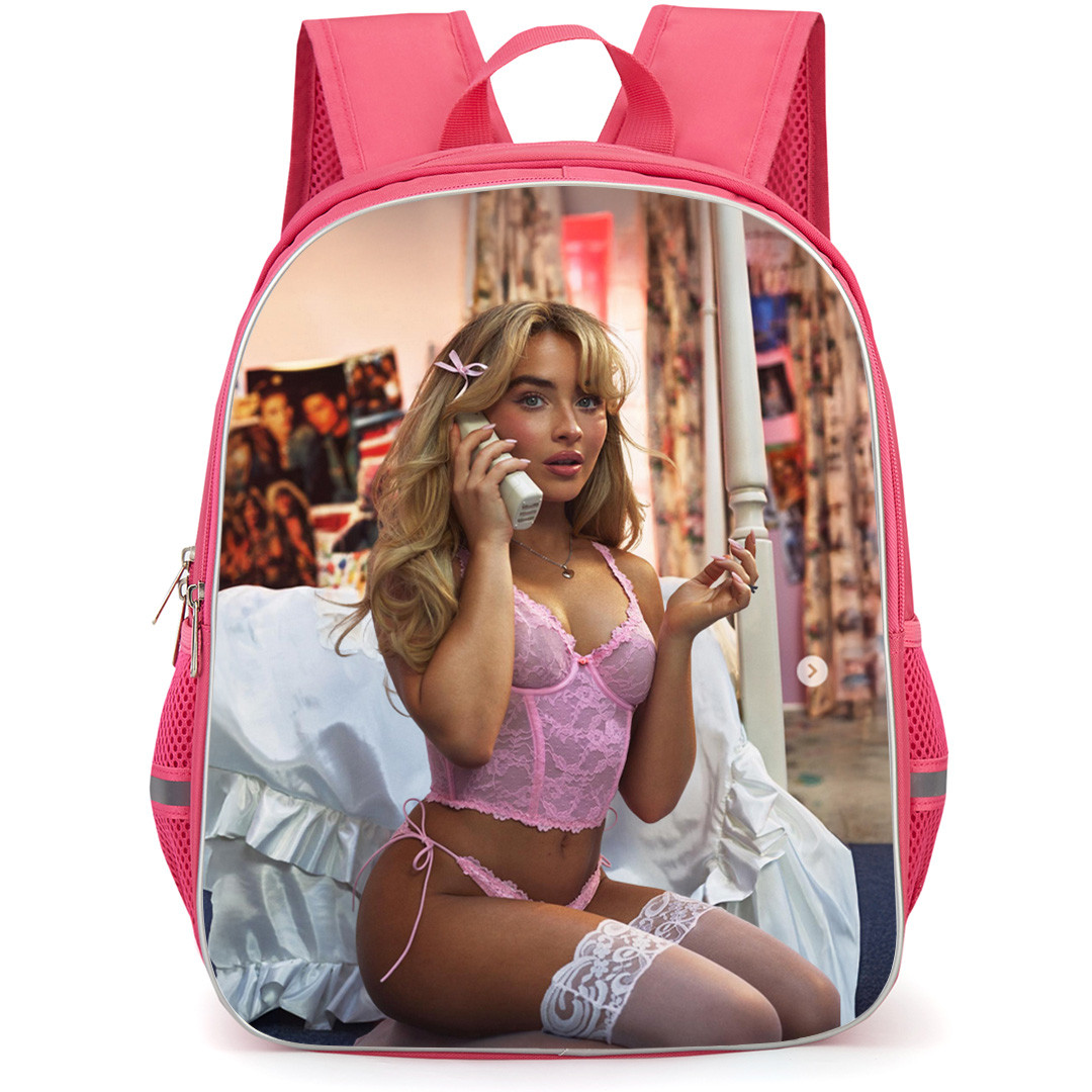 Sabrina Carpenter Backpack School Bag StudentPack - Talking On Phone in Bedroom