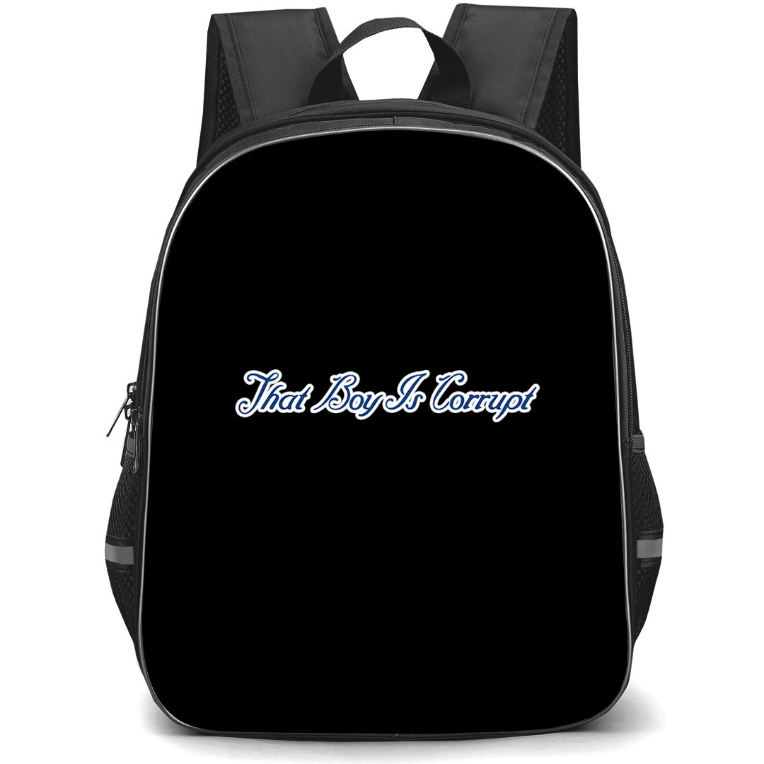 Sabrina Carpenter Backpack School Bag StudentPack - Sabrina Carpenter That Boy Is Corrupt Typography Sticker