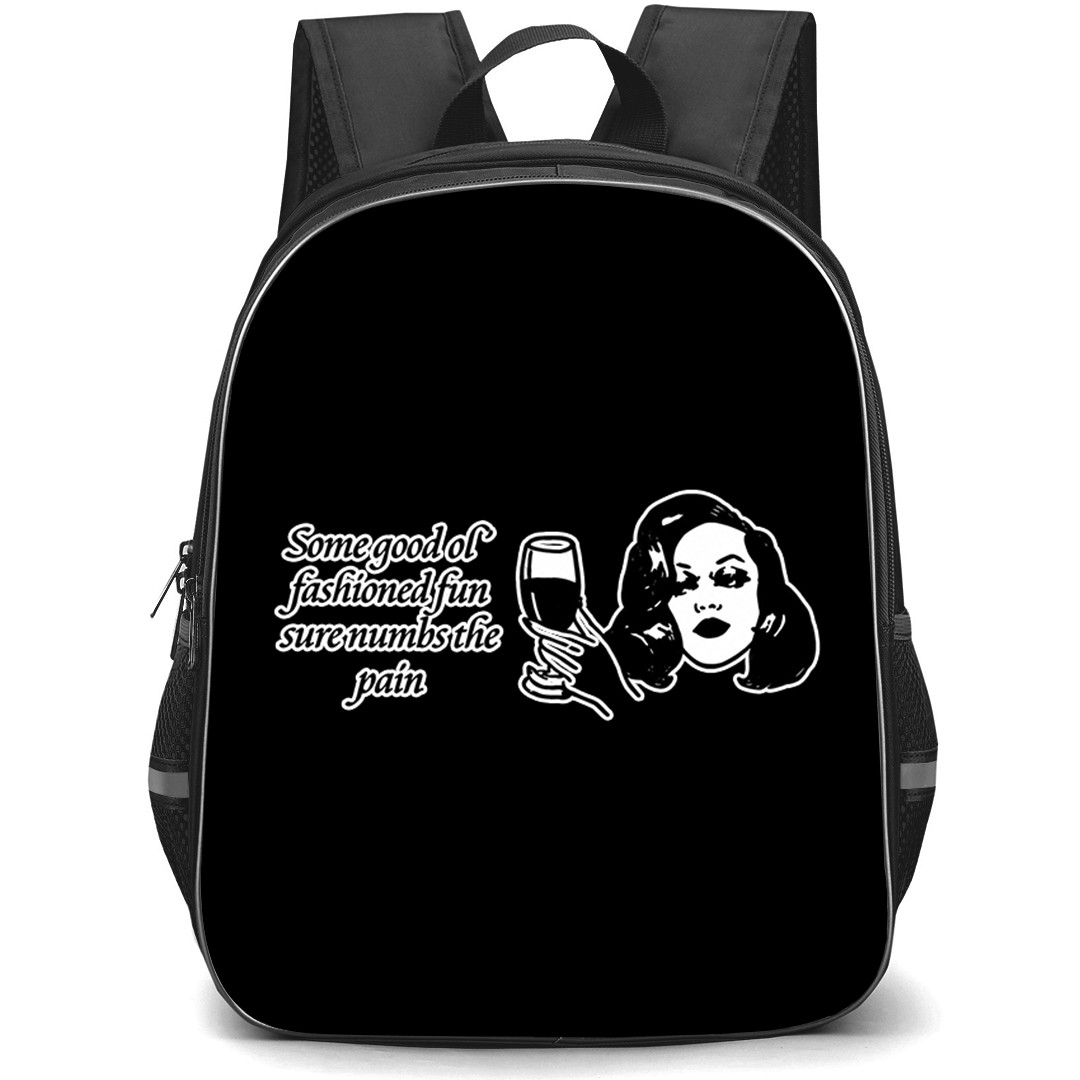 Sabrina Carpenter Backpack School Bag StudentPack - Sabrina Carpenter Wine Quote Black Illustration Art Sticker
