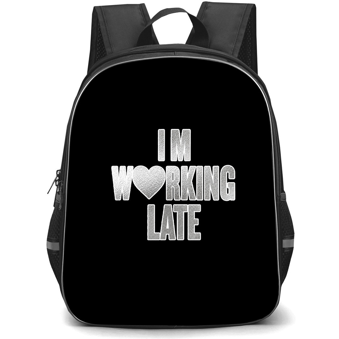 Sabrina Carpenter Backpack School Bag StudentPack - Sabrina Carpenter Working Late Silver Foil Graphic Sticker