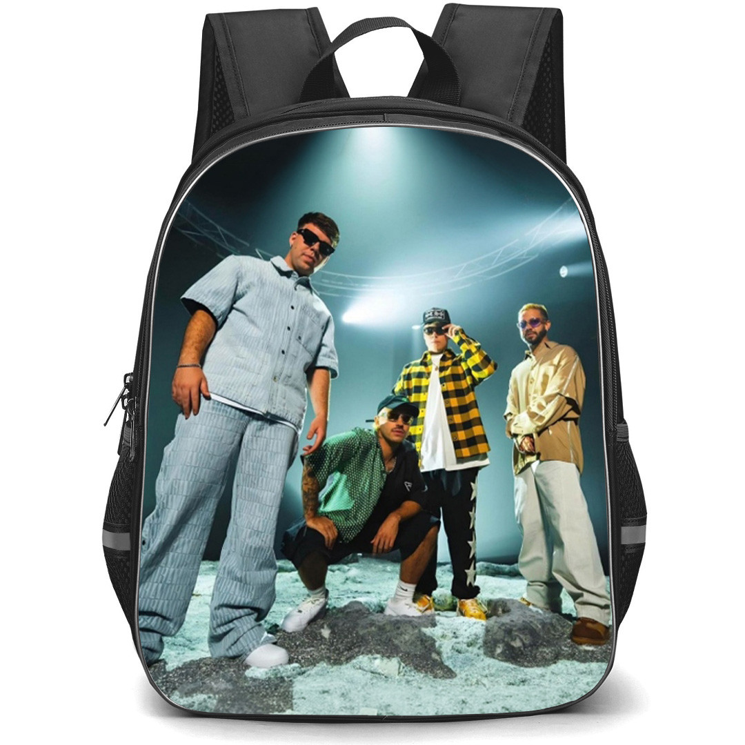 Saiko Backpack School Bag StudentPack - Saiko, Feid, Quevedo, and Mora Group Portrait