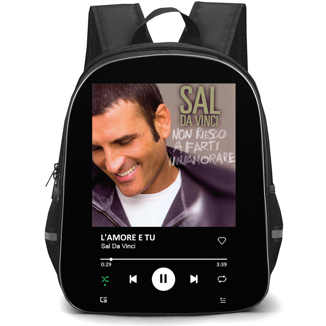 Sal Da Vinci Backpack School Bag StudentPack - Sal Da Vinci Non Riesco A Farti Innamorare Album Spotify Libray Poster
