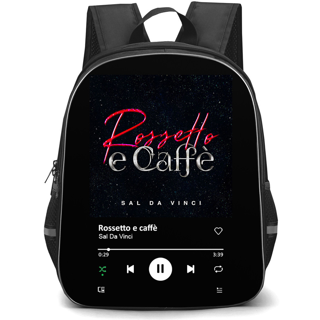 Sal Da Vinci Backpack School Bag StudentPack - Sal Da Vinci Rossetto E Caffe Spotify Library Poster