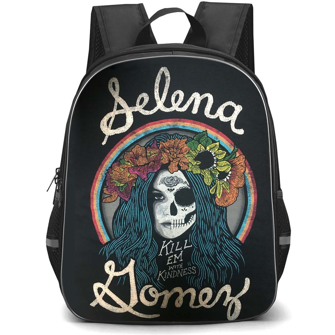 Selena Gomez Backpack StudentPack - Selena Gomez Kill Em With Kindness Graphic Art