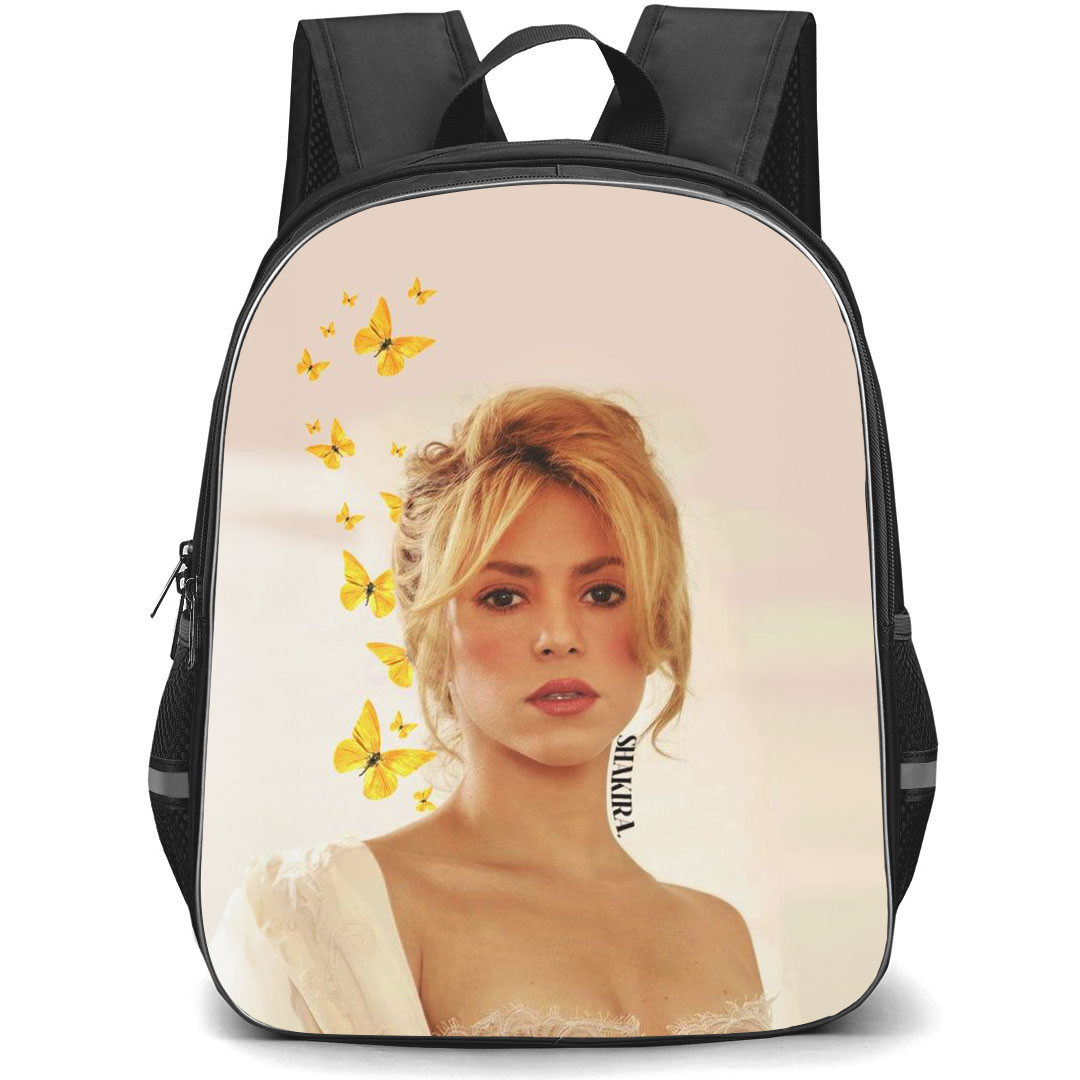 Shakira Backpack StudentPack - Shakira Yellow Dress With Butterfly Accents Poster