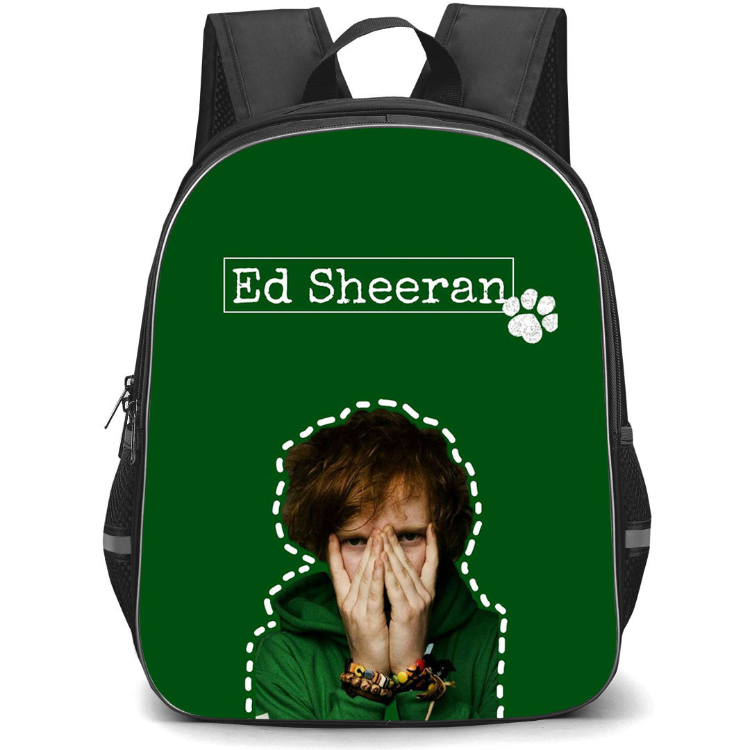Ed Sheeran Backpack StudentPack - Ed Sheeran Green Background Poster