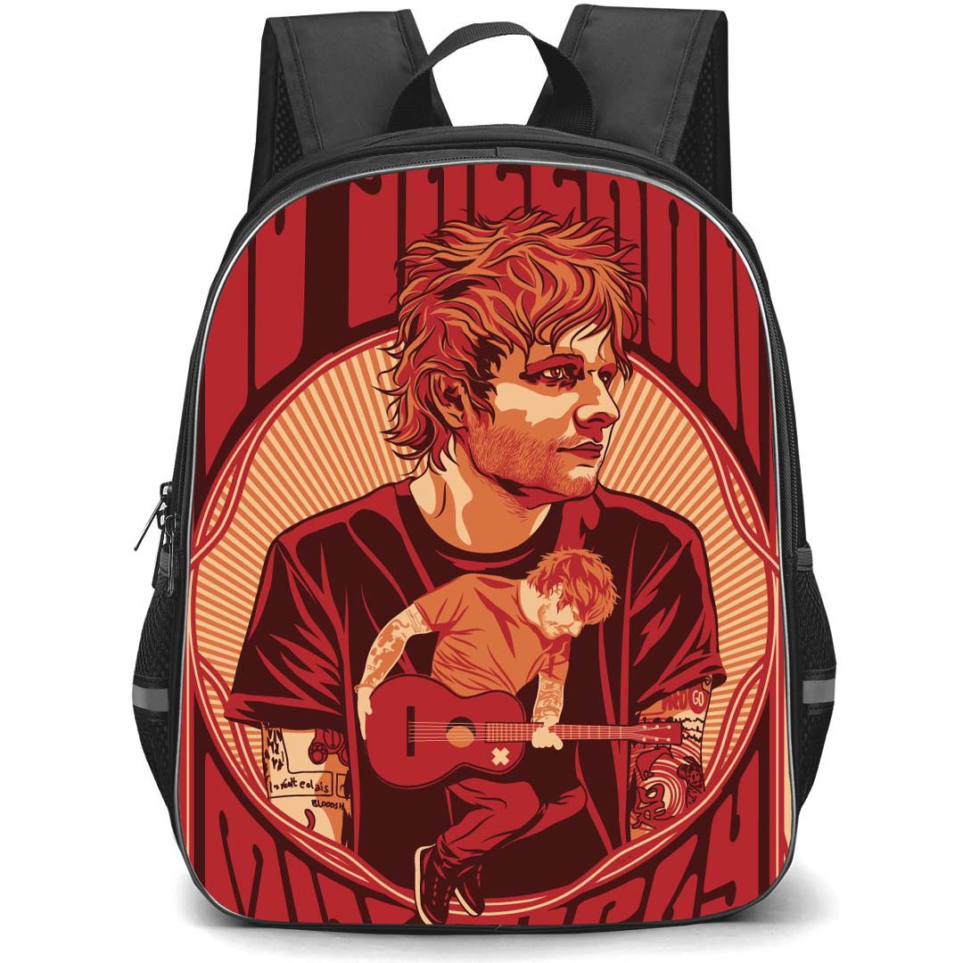 Ed Sheeran Backpack StudentPack - Ed Sheeran Side Portrait Illustration Poster