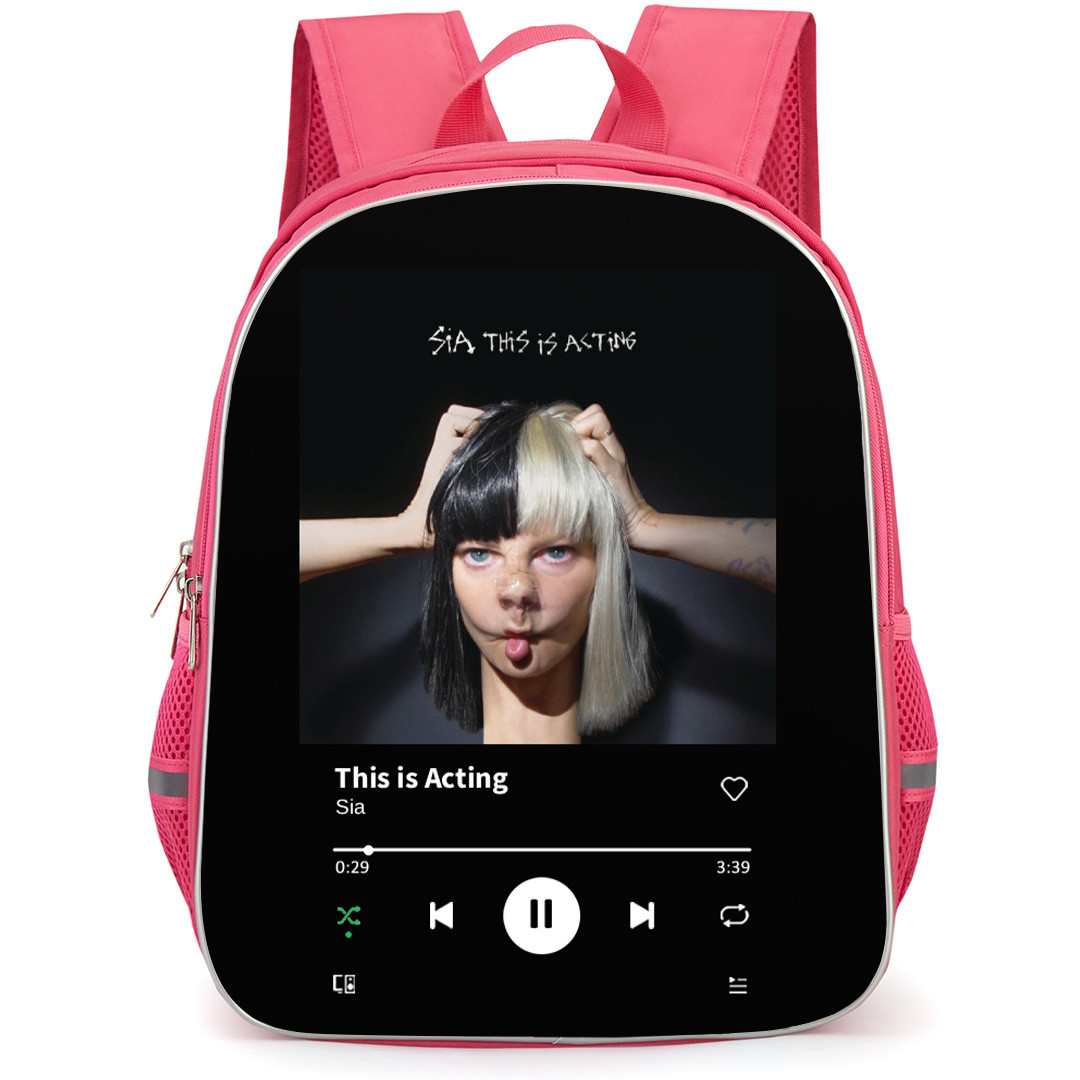 Sia Backpack School Bag StudentPack - Sia This Is Acting Portrait Black Background