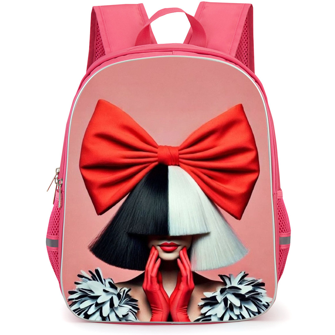 Sia Backpack School Bag StudentPack - Sia Portrait Pink Background