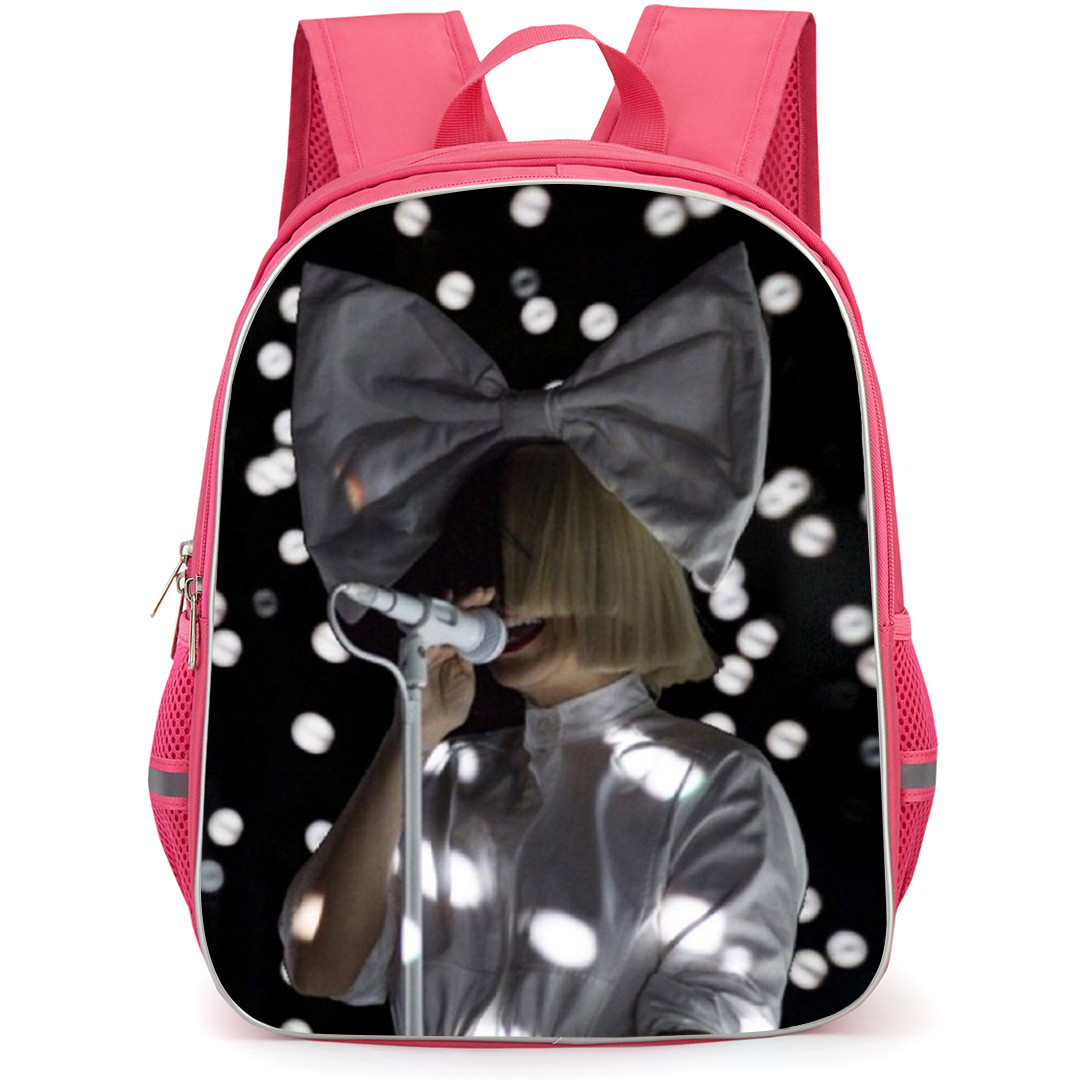 Sia Backpack School Bag StudentPack - Sia Singing Polka Dot Background